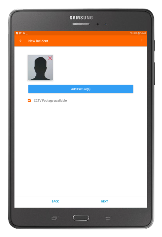 SmartALERT Product - New Incident Add Pictures